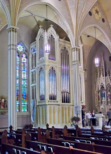 New A.E. Schlueter pipr organ at St Mary Catholic Church in Evansville, Indiana