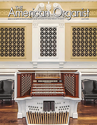 Image of the cover of the May 2023 issue of The American Organist featuring the organ at Southern Baptist Theological Seminary in Louisville