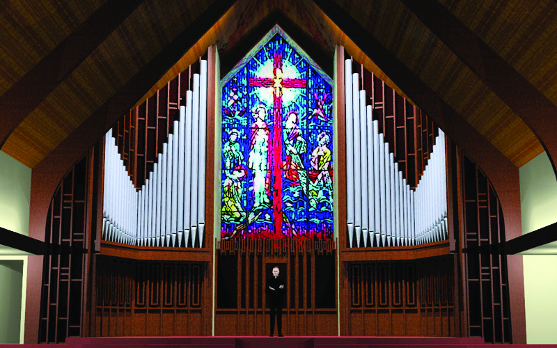 Photo of organ facade at St Andrews Episcopal Church in Fort Pierce, Florida